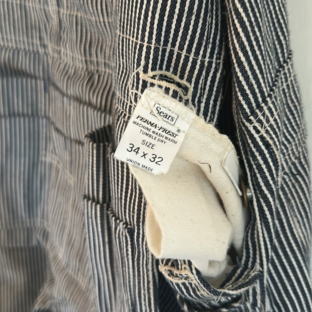 Vintage Sears conductor stripe overalls - Picture 4 of 5
